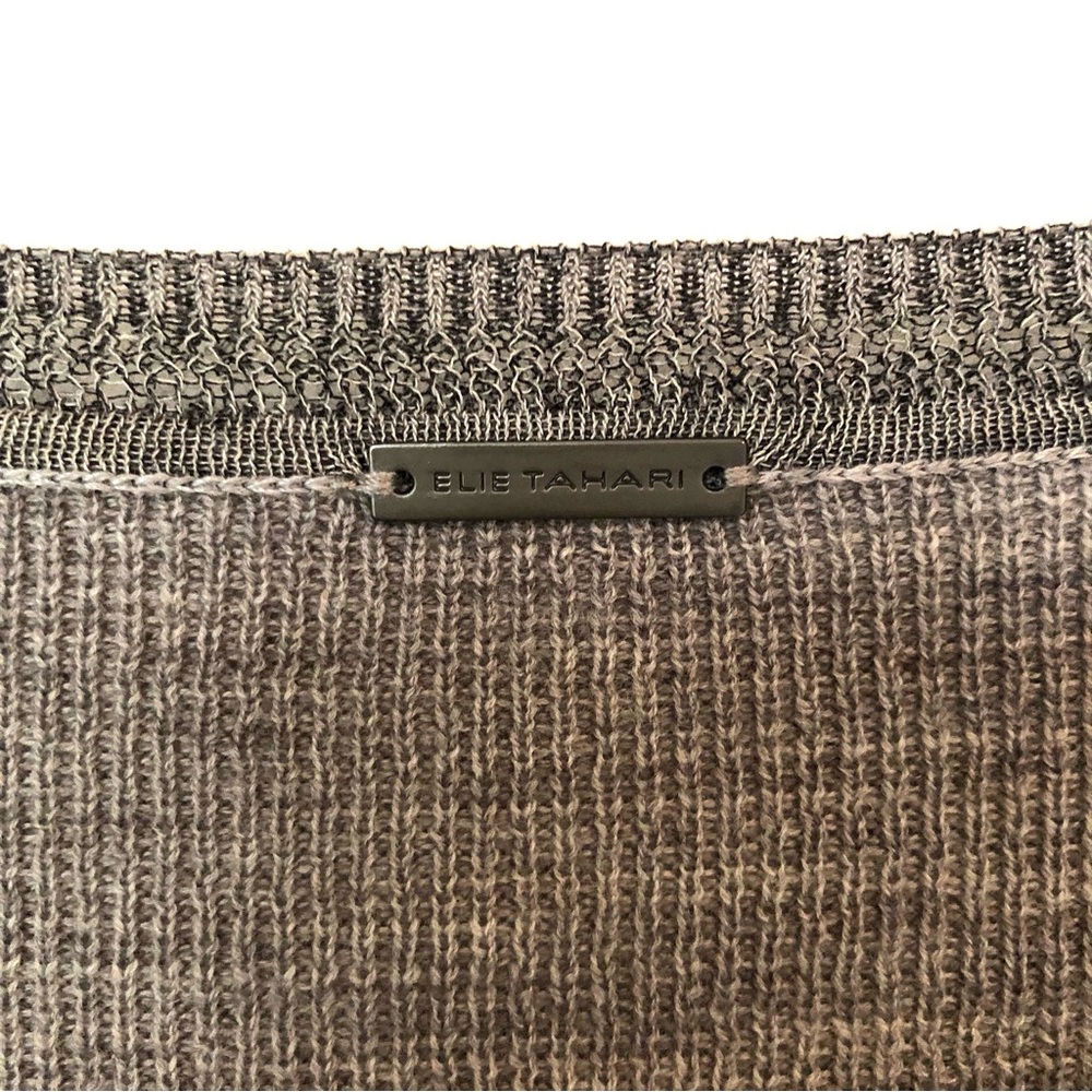 Elie Tahari Asymmetric Wrap Front Sweater Women’s S, 100% Extra Fine Merino Wool - Picture 4 of 9
